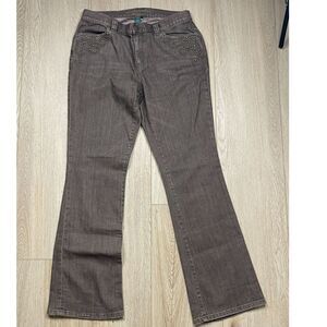 Lauren Jeans Co. by Ralph Lauren Brown Embellished Jeans, size 10 western boho